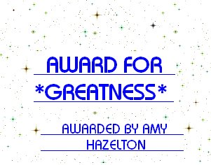amy's great rattie site award